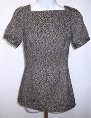Jennifer Lopez Dress XS Extra Small Black White Marbled Acrylic Blend Mini