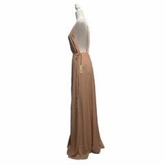 CAPULET Peach Adjustable Straps Maxine Wrap Maxi Boho Dress NWT $176 M