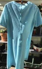 Vtg 60S MOD Lady Mendel Knits of Distinction Dress Small A line Blue Floral