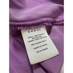 RHODE Leanna Dress Camellia Vine Purple Pink Velvet Floral Puff Sleeve Sz M NWOT