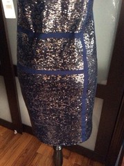 NWT CLUNY Pieced Sequin Ponte Sheath,SZ 8,MSRP 388.00