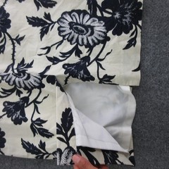 Samantha Sung Dress Womens 6 White Floral Cotton Sheath Scoop Neck Knee Length