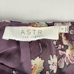 ASTR the Label Purple Floral Ruffle Mini Dress Long Sleeve Size Small Flowy