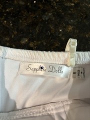 Sapphire Dolls Cotton Lace Dress Adjustable Straps Empire Waist Sz 5 EUC Bra