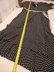 NWT Maeve Anthropologie MOCK WRAP Midi Dress Black White US Plus Size 20W UK 26W
