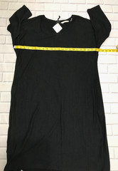 NWT Soft Surroundings Shift Dress Size XL Black Shift Urban Jersey Knit Zipper