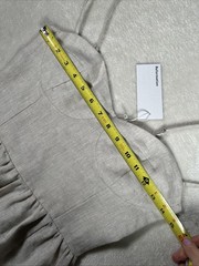 Reformation Women&rsquo;s Sz 6 Effie Linen Maxi Dress Oatmeal Neutral Split NWT