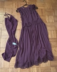 NWT TED BAKER Porrla Midi Dress In Deep Purple