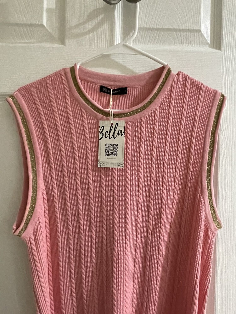 Bella Barnett Valinda Sweater Dress Pink – Large
