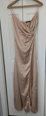 Nasty Gal NWT Women&rsquo;s Size 0 Pencil Straight Slip Dress Beige Taupe Long