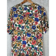 Vintage Express Compagnie International Medium Dress 90s Grunge Floral Colorful