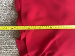 Dress Barn Red Cowl Open Back Drape Dress Old Money Coastal Sz 4