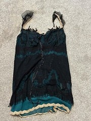 Y2K Arrogant Cat London Top Vintage green/black Rare UK Brand