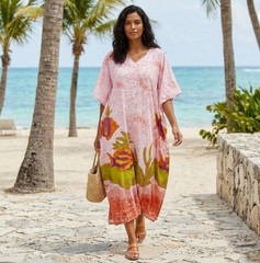Women&rsquo;s Kaftan Muumuu House Sundress Beach Wear One Size Fits Most 1X-3X