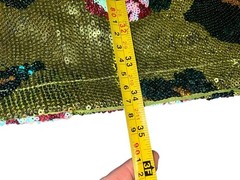 Sz S Floral Stretchy Sequin Long Sleeve Mini Dress NEW YEAR’S EVE Shimmer Xmas