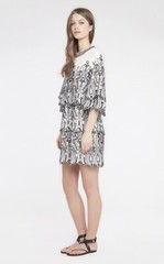 IRO $509 Cotton Scalloped Embroidered Noor Tiered Eyelet Dress Size 34