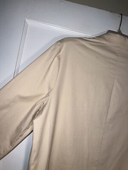 John Patrick Tunic Button Down Shirt Dress Beige Cotton Size L. d123