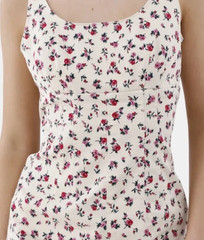 No Boundaries Womens Denim Dress Size M Ditsy Floral Print Mini Tank Sleeveless