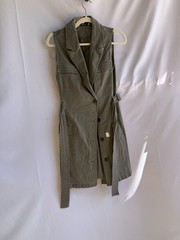 Marissa Webb x RTR Tie Waist Twill Dress Size 8 with Discoloration