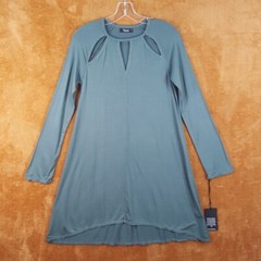 MICHAEL LAUREN Dress Womens Medium Green Pullover Shift Mini Cut Out REEF