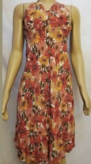 ANN TAYLOR LOFT Women&rsquo;s Dress 10P colorful Sleeveless Side zipper closure (B10)