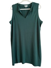 BP. Green Sleeveless Mini T-Shirt Dress Women’s Size L Raw Hem Stretch Nordstrom