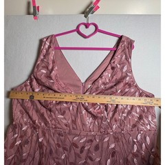 Ever Pretty Mauve Sequin Leaf Tulle Formal Gown Dress Womens 26 5XL