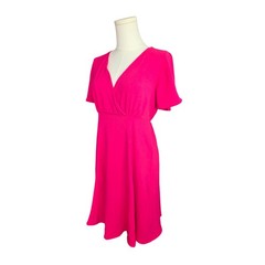 Fuschia Back Key-Hole Knee Length Dress