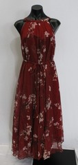 Chicwish Women&rsquo;s Plum Blossom Watercolor Maxi Slip Dress JL3 Wine Small NWT