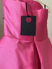 WT Solace London Tiffany Strapless Maxi Dress Pink UK 10 Designer Evening Gown
