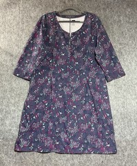 REI Dress Womens XL Geometric Cotton Blend Stretch Zip Pocket Casual Everyday