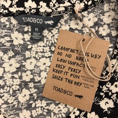 Toad & Co Whirlwind Tiered Short Sleeve Dress NWT Organic Cotton Lyocell Sz M