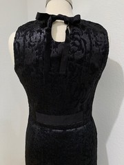 New $795 PORTS 1961 Nigella Jacquard Cocktail Formal Midi Dress Black Size 6