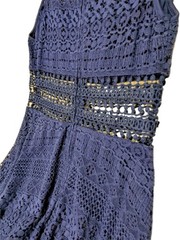 Rue 21 Navy Blue Lace Crochet Fit & Flare Dress Women&rsquo;s Size Small
