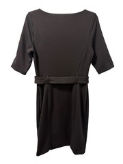 Banana Republic Black Tall 8 Sheath Dress With Belted Waist & 3/4 Sleeves Dress