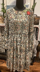 Anthropologie Boho Peasant Ditsy Floral Flutter Bell Sleeve Women&rsquo;s Dress Sz 12