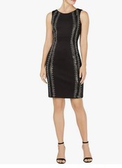 Calvin Klein Black Beaded Sequined Sleeveless Sheath Dress Size 4 NWT