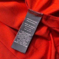 Sharagano Orange Red Short Sleeve Button Front Midi Dress Size 10 Pleated Party
