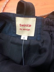 Twinkle By Wenlan Solid Brown Blue Sleeveless Mii Dress Sz 6