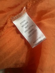Mable Cotton Halterneck Mini Dress In Tangerine Size Small Summer Sundress
