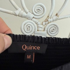 Quince Organic Cotton Poplin Maxi Dress Medium Black Spaghetti Strap Minimalist