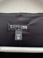 EXPRESS Black Multicolor Sequin Mini Dress V Neck Stretch Long Sleeves Size XS