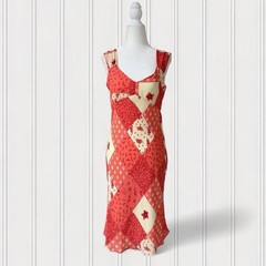 90s/Y2K Patchwork Midi Dress S Jonathan Martin Boho Festival Fairy Romantic