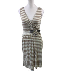 Little Yellow Button Anthropologie Tan Perilla Dress Size XS