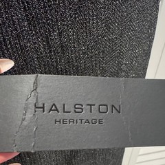 Halston Heritage Metallic Silver & Black Evening V-Neck lined Dress. size 2