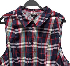 Torrid Poplin Collared Plaid Shirt Dress Size 4 Multi-Color