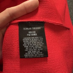 Scanlan Theodore Crepe Knit Cold Shoulder Milano Dress Red VGC Size XS