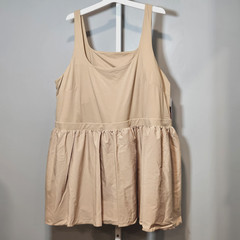 NWT JoyLab Size 4X Tan 1-Piece Activewear Dress w/Built-in Shorts & Pockets