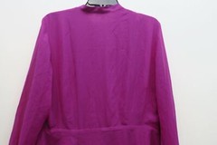 Warehouse Womens Solid Button Front A-Line Casual Full Sleeve Shirt Dress 10