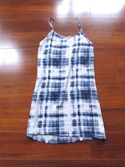 MARISSA WEBB ~ Size M ~ Blue Abstract Print STRETCH SILK Camisole Mini Dress c50